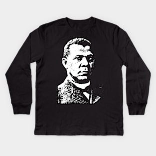 Booker T. Washington (Large) Kids Long Sleeve T-Shirt